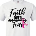 thumbnail image 4 of Inktastic Breast Cancer Awareness Faith over Fear with Pink Ribbon and Arrow T-Shirt, 4 of 5