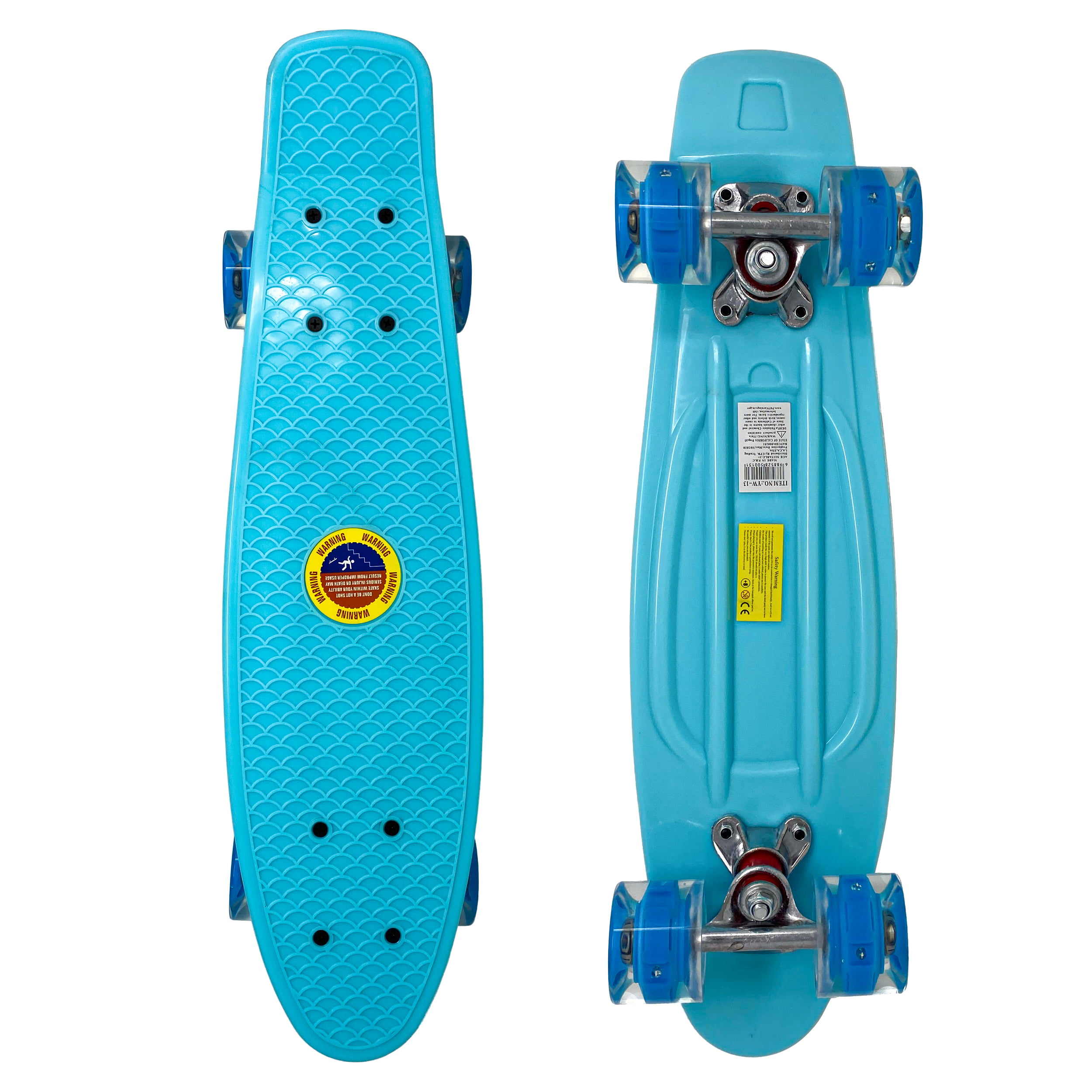Hiboy 22 Complete Skateboards Mini Cruiser with Colorful LED Light Up Wheels for Kids Beginners Youths 
