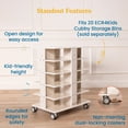 thumbnail image 4 of ECR4Kids 20-Compartment Mobile Storage Tower, 5x4, White Wash, 4 of 9