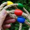 thumbnail image 2 of 8 piezas de juegos de aros para lanzar, juguetes para niños para exteriores, círculos para niños, virola de cuerda natural de madera, 2 of 6