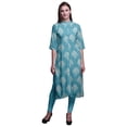 thumbnail image 1 of Bimba Printed Button Down Straight Tunic Dresses For Women Kurti X-Large, 1 of 6