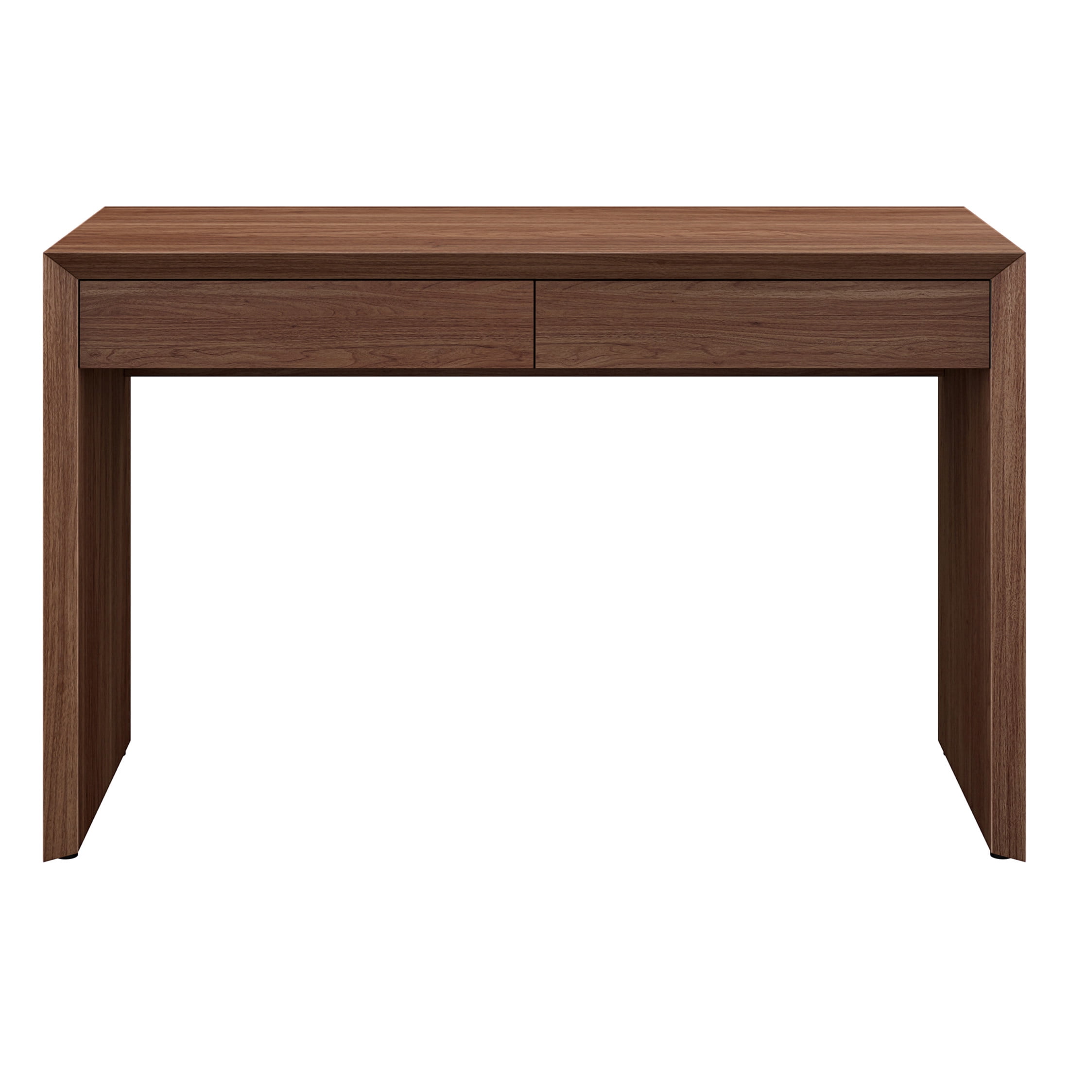 Evelyn&Zoe Modern/Contemporary 48" Wide Satin Walnut Home Office