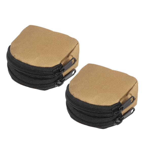 MLINS  Mini Pouch Wallet Bag Keychain Button Charm Phone Man Khaki