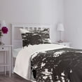 thumbnail image 5 of Ambesonne Forest Quilted Bedspread Set 2 Pcs, Deciduous Trees Nature, Twin Size, Black Grey White, 5 of 6