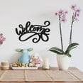 thumbnail image 6 of Wood Word Cutout Sign Welcome Laser Cut Wood Signs Wall Sculpture Hanging Decoration DIY Black Words Sculptures Signs for Farmhouse Kitchen Living Room Wall Art Ornaments 7.4x12Inch, 6 of 9