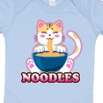 thumbnail image 4 of Inktastic I Love Noodles with Cat Illustration Boys or Girls Baby Bodysuit, 4 of 5