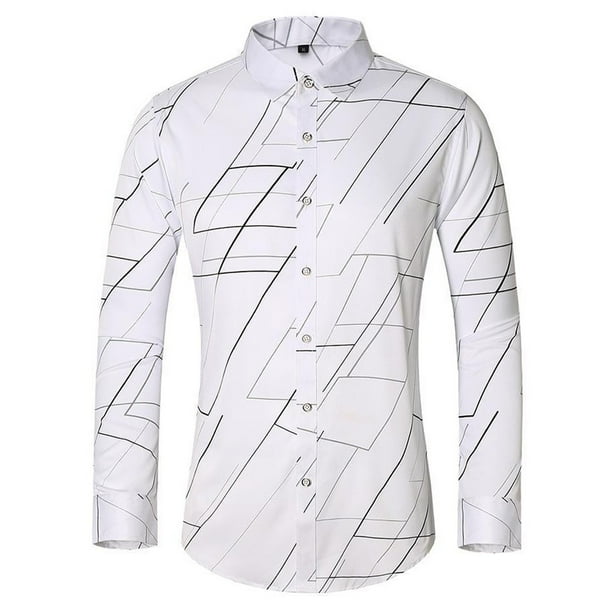 Camisas de Tamaño Más, Suelta Casual de Manga Larga con Botón de Manga Larga Hecha de Algodón Suave Transpirable para el Uso Diario de Primavera Y Al Aire Libre, Moda de Tamaño Más
