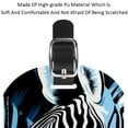 thumbnail image 4 of Square 2Pack PU Leather Zebra Cruise Luggage Tag with Privacy Cover and Name ID Tag for Travel Handbags Backpacks Luggage Tags, 4 of 6