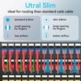 thumbnail image 2 of Cables de conexión Ethernet Sokqovt Cat6a Slim, 0,15 m, 10 G, paquete de 24, 2 of 6