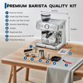 thumbnail image 5 of 20 Bar Pressure Stainless Steel Espresso Machine with Grinder, Milk Frother Steam Wand for Latte/Cappuccino - Adjustable Shot Volume, Professional Home/Office Use, 5 of 7