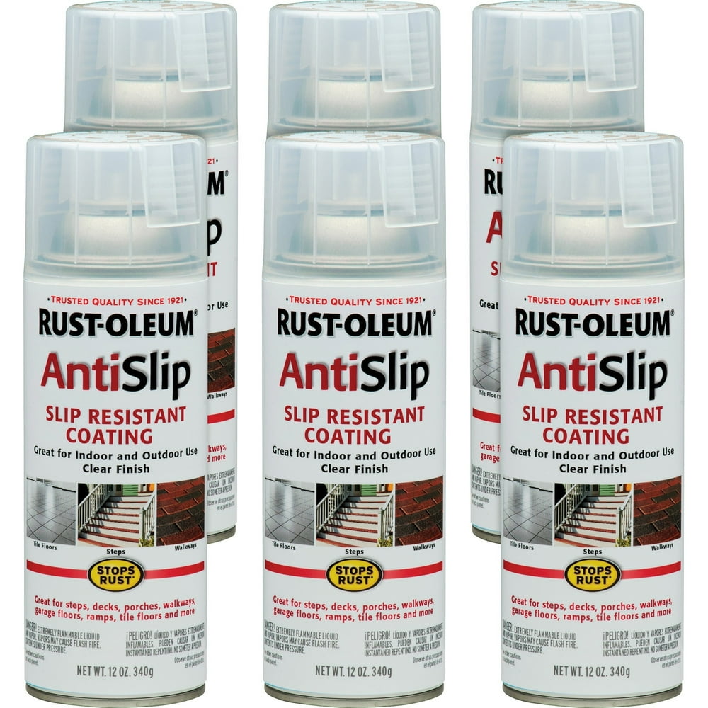 RustOleum Anti Slip Spray Slip Resistant Coating 12 oz 6/CT Clear