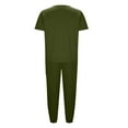 thumbnail image 6 of Afelkas Women's Scrub Set V-Neck Top and Jogger Pants Uniform 2 Piece Outfit Soft Stretch Workwear Medical Nursing Suit Pockets Army Green,XXL, 6 of 7