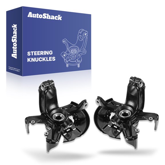 AutoShack Front Loaded Steering Knuckle and Wheel Hub Bearing Assembly - Driver and Passenger Side for Volkswagen, Beetle 1998-2010 Jetta 1999-2005, FWD L4 1.8L 1.9L 2.0L L5 2.5L V6 2.8L - With ABS