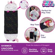 Happy Nappers: Pillow & Sleepy Sack Large - Shimmer Unicorn - 66 x 30, 2-In-1: Plush Animal Opens Into Sleeping Bag, Soft Play Character, Kids 7+