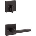 thumbnail image 3 of Kwikset 98180-020 San Clemente Single Cylinder Low Profile Front Lock Handleset with Halifax Door Handle Lever Featuring SmartKey Security, Matte Black, 3 of 7