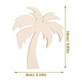 thumbnail image 2 of TEHAUX 20pcs Wooden Palm Tree Cutouts DIY Handmade Craft Wood Slices, 2 of 8