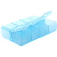 thumbnail image 3 of 2X Plastico Rectangular 8 Compartimentos Caja de Pildora Medicina de 7 Dias Azul, 3 of 5