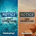 thumbnail image 6 of (2 Pack) FACP Second Floor OSHA Notice Sign 24 Inch X 18 Inch Plastic Sign, Weather Resistant, UV Protected for Workplace, Business, and Construction Site, Made in the USA, 6 of 8
