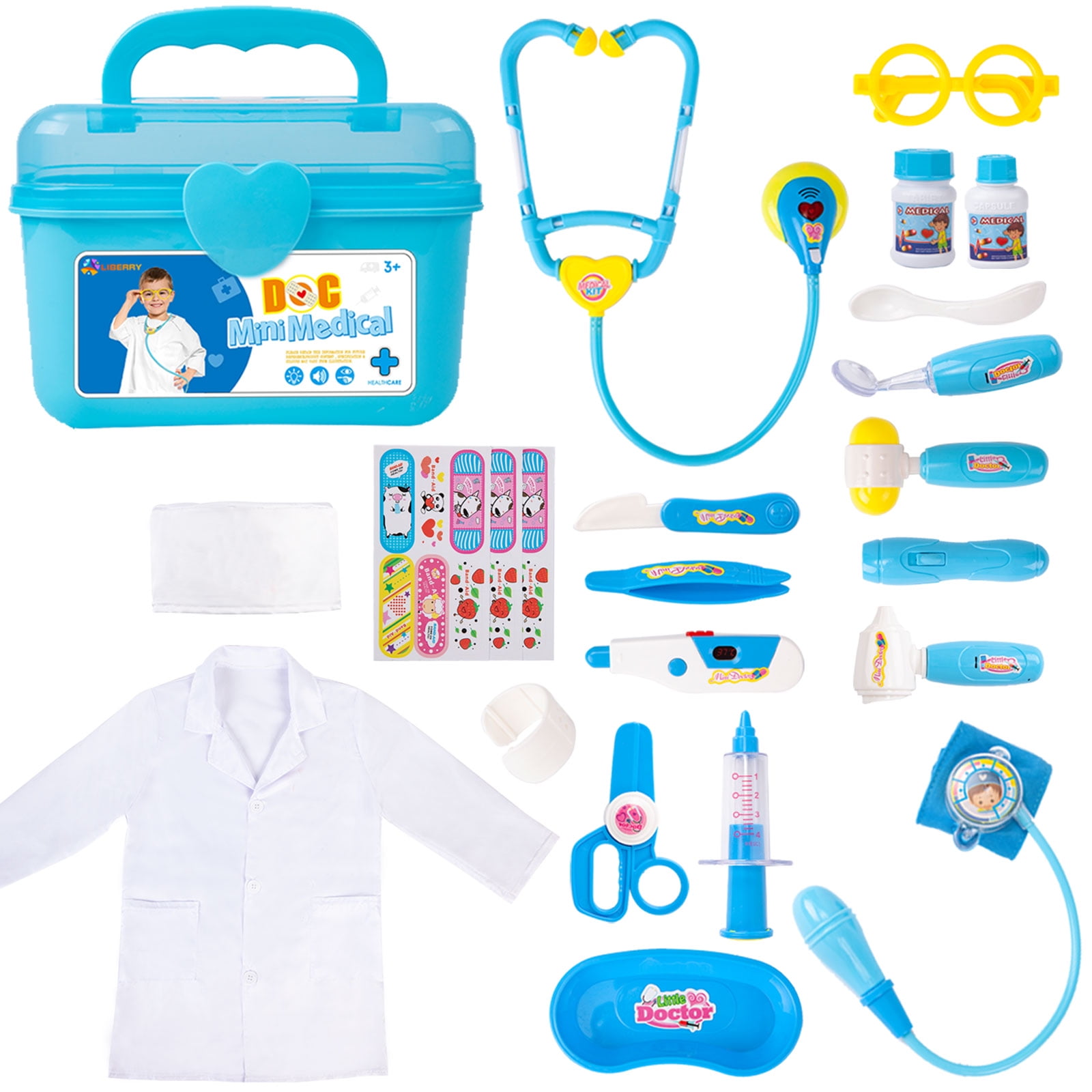 Details about   3Pcs Pretend Play Plastic Stethoscope Toys Simulation Medical Kit for children 