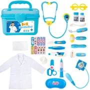 Toy Doctor Kit for Kids 3-6 Years Old, 23 Pieces Medical Kits, Durable Pretend Play Doctor Set Gifts to Toddler Boys & Girls