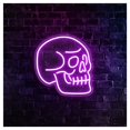 thumbnail image 1 of Letrero De Neón De Calavera, Ideal Para Fiestas, Festivales, Decoración De Pared Personalizada, Regulable, 38cmx38cm, 1 of 2