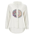 thumbnail image 6 of Jxximdong Button Up Shirts Women Women's Casual Large Size Literary Cotton Long Sleeved Shirt Loose Embroidered Top White Spring Tops M, 6 of 6