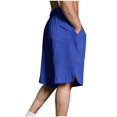 thumbnail image 3 of Mlzmgr Cotton Linen Shorts for Men Breathable Elastic Waist Gym Workout Sports Basketball Short Pants for Men, 3 of 6