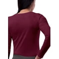 thumbnail image 2 of Sivvan Uniformes Médicos Para Mujer - Camiseta Cómoda De Manga Larga - S8500 - Borgoña - M, 2 of 5