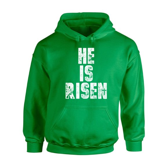 Awkward Styles He Is Risen Hooded Sweatshirt for Men and Women Happy Easter Gifts Christian Hoodies for Easter Easter Christian Hoodie Easter Hoodie Sweaters Bible Verse Matthew 28:6 Jesus Hoodie