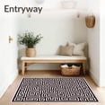 thumbnail image 3 of ODIKA 5'x7' Machine Washable Non-Slip Area Rug, Interwoven Labyrinth Puzzle Minimalist Decorative Centerpiece High Traffic Rug with Pad, Pink, 664384, 3 of 8