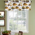 thumbnail image 3 of 2 Pack Valances for Window, Construction Truck Short Curtains for Kitchen Bedroom Living Room, Cartoon Grips and Bulldozers Stirrup Car Rod Pocket Small Window Treatment Valance Drapes 42 x 12 Inch, 3 of 8