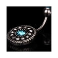 thumbnail image 2 of YYKihy Navel Bar Piercing Women Flower Button Ring Belly Body Navel, 2 of 5