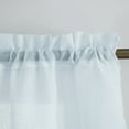 thumbnail image 2 of Kate Aurora Living Crystal Sheer Double Layered Rod Pocket Ascot Window Valances - Wedgewood Blue, 2 of 3