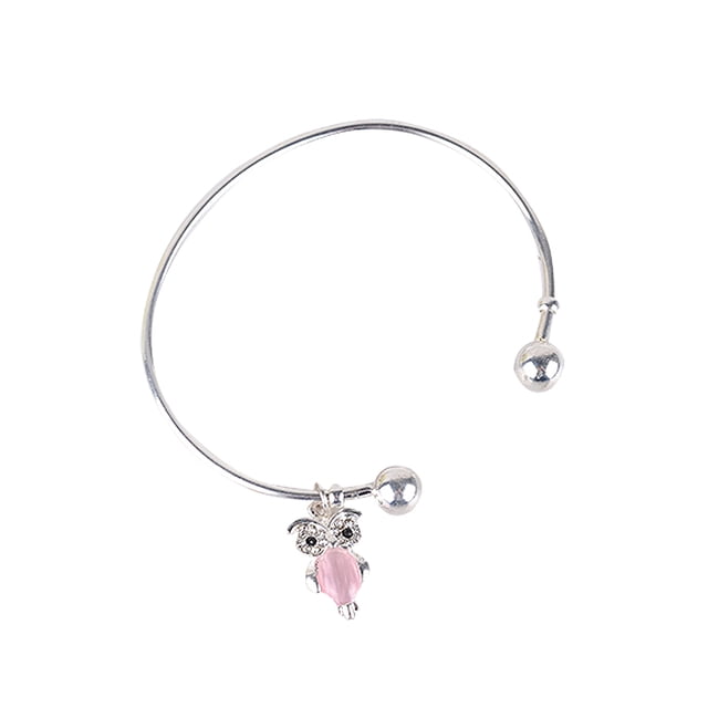Guardurnaity Bonito y encantador Color plateado con forma de búho, colgante, decoración Artificial, de aleación, brazalete para mujeres y niñas Ropa, zapatos y accesorios Miscelánea