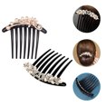 thumbnail image 3 of 2Pcs Bride Hair Comb Wedding Pearls Hair Comb Bridal Rhinestone Hair Accessory, 3 of 8