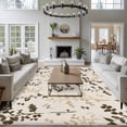 thumbnail image 3 of Brown Beige Botanical Area Rugs 8'x10', Small Throw Rugs for Living Room Patio, Rustic Country Spring Floral Summer Leaf Indoor Outdoor Rug Non-Slip Low Pile Carpet Runner Reversible Floor Mats, 3 of 8