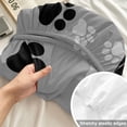 thumbnail image 4 of Cal.King Size Fitted Sheet Set - Pet Paw Printed 3 Piece Bedding Sets 16" Deep Pocket Fitted Sheet with 2 Pillowcases, Modern Black Grey Watercolor Dog Claws Brushed Microfiber Hotel Bed Sheets, 4 of 9