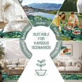 thumbnail image 6 of Palm Leaf Outdoor Rug 4x6 Ft - Reversible Patio Rug Outdoor Camping Rugs, Green Tropical Plant Summer Nature Scenery Washable Indoor Outdoor Area Rugs, Non-Slip Outdoor Carpet Runner for Deck/Porch, 6 of 8