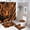 style-952, variant on 4 Pcs Shower Curtain Set Rug Toilet Lid Cover And Non-Slip U Shape Mat Orange And Black Tiger Stripe Pattern Waterproof Personality Pattern Bath Curtain Animal Skin Pattern for Bathtub Decor