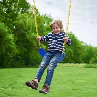 UBesGoo Kids Belt Swing Children Swing Set Replacement w/ Chain,Heavy Duty 660Lbs,Blue