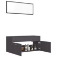 thumbnail image 4 of vidaXL 2 Piece Bathroom Furniture Set Grey Engineered Wood, 4 of 12