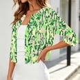 thumbnail image 4 of Livrdious Womens Sweaters 3/4 Sleeve Bolero Shrug Cropped Cardigan for Women Dresses Open Front Lightweight Business Casual Cover Up, S-2XL, 4 of 5