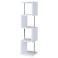 thumbnail image 6 of Baxter 67-inch 4-shelf Bookshelf White and Chrome, 6 of 11