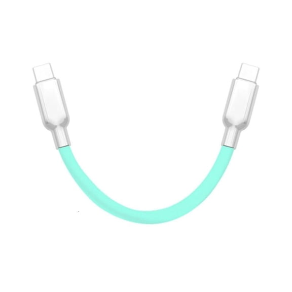 lanema Silicone Short Data Cord Double Male End USB C Cable for Fast Charging Devices