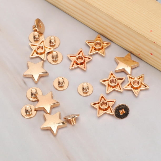 Remache en forma de estrella, 50 juegos Remache de cinturón en forma de estrella Remache probado profesionalmente