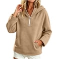 thumbnail image 2 of SYwaren Women's Zip Up Hoodie Oversized Full Zip Long Sleeve Casual Sweatshirt Tops, 2 of 6