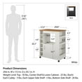 thumbnail image 4 of Ameriwood Home Williams Kitchen Island Microwave Cart with Rolling Casters, Black, 4 of 14
