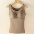 thumbnail image 1 of RXIRUCGD Mode Femme Coussin Chauffant Chaud Col Rond Uni (Café, Taille : TG), 1 of 3
