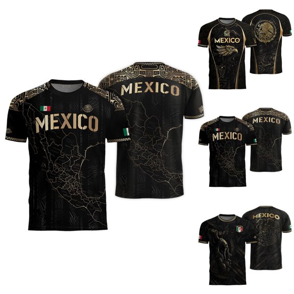 2026 New Mexico Soccer Jerseys Mexico National Team Supporter Shirt, Mexican Jersey Soccer T-Shirt, Crew Neck Short Sleeve Football Tee for Sports Casual Daily Use for Adult