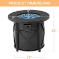 thumbnail image 4 of Bali Outdoors 30" Round Gas Fire Pit Table 50000 BTU Fire Column for Outside Backyard, Patio, Black, 4 of 7